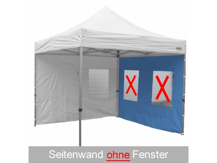 Seitenwand PRO 2m blau ohne Fenster