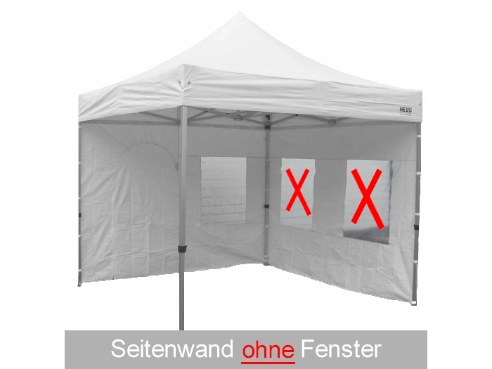Seitenwand PRO / DELUXE 4.5m weiss ohne Fenster