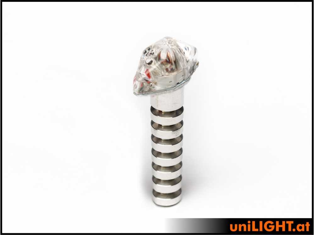uniLIGHT 8mm MINI Blitzlicht, 8Wx2 - rot