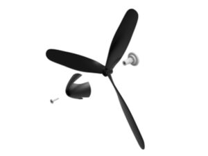 Propeller Set 3-Blatt  zu BF-109 - 761-11, Spw 400mm, Volantex, 2 Sück