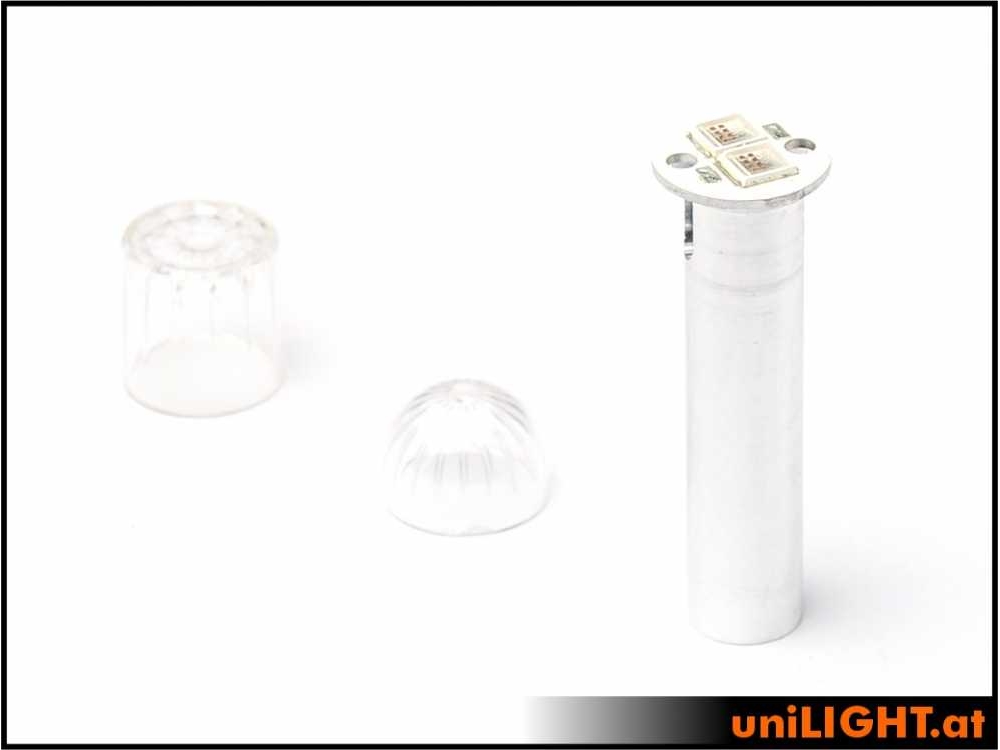 uniLIGHT 15mm PIN Blitzlicht, 16Wx2, T-Fuse - weiss