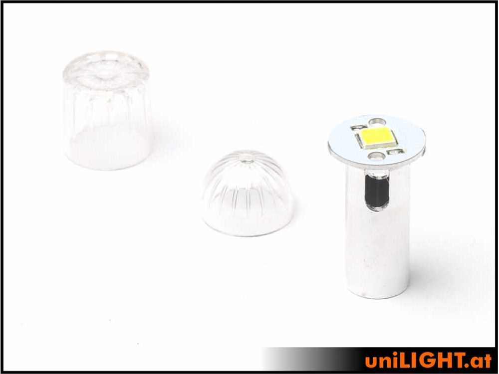 uniLIGHT 15mm PIN Navigationslicht, 3Wx2, KURZ - weiss