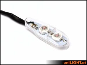 uniLIGHT 11mm PRO Blitzlicht, 8Wx2, KURZ, T-Fuse - rot