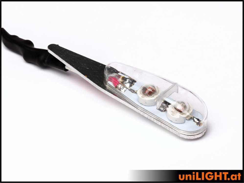 uniLIGHT 11mm PRO Blitzlicht, 16Wx2, KURZ, T-Fuse - rot