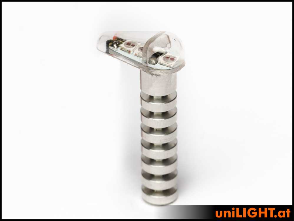 uniLIGHT 7mm PRO Blitzlicht, 6Wx2 - rot