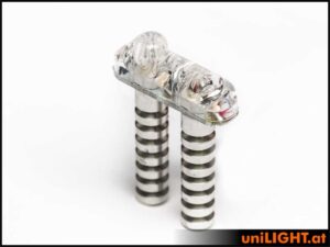 uniLIGHT 8mm MINI Navigationslicht, 4Wx2 - rot