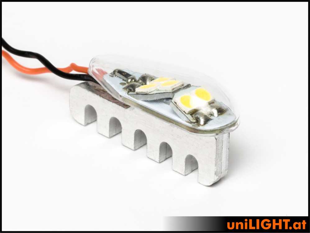 uniLIGHT 9mm PRO Blitzlicht, 10Wx2, KURZ - weiss