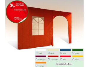 Seitenwand zu Profi-Classic 3m m.F.u.T. rot