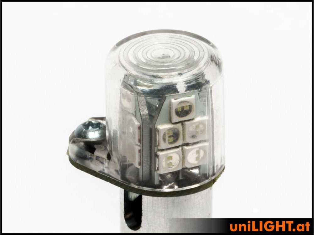 uniLIGHT 15mm POWER Rundumlicht + Blitz, 40Wx2, T-Fuse - rot – Bild 2