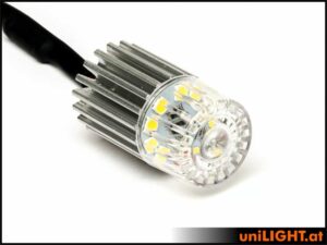 uniLIGHT 19mm ROUND Blitzlicht, 20Wx2, T-Fuse - weiss
