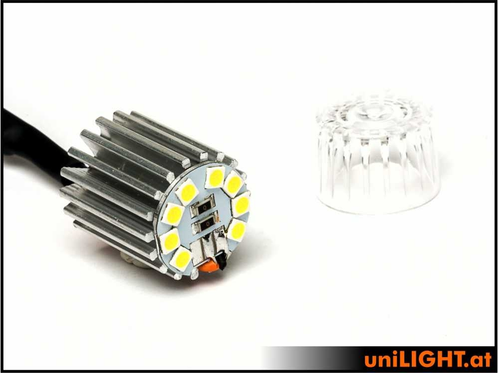 uniLIGHT 19mm ROUND Blitzlicht, 20Wx2, T-Fuse - weiss – Bild 2