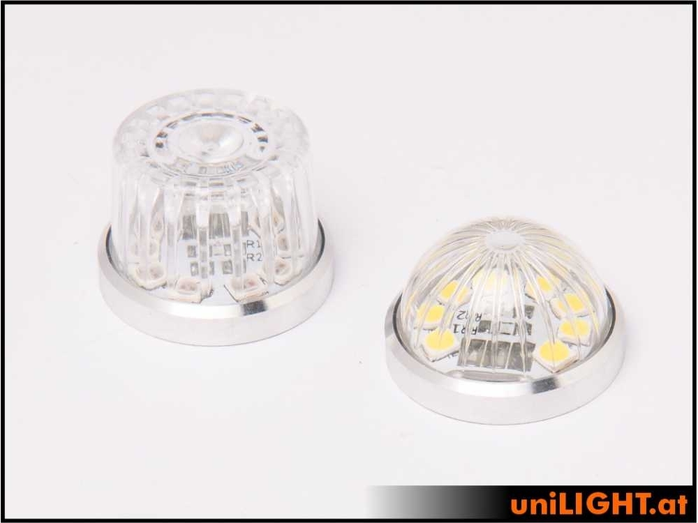 uniLIGHT 19mm ROUND Blitzlicht, 12Wx2, KURZ - rot