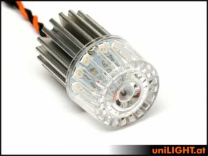uniLIGHT 22mm ROUND Power Blitzlicht, 24Wx2, T-Fuse - rot