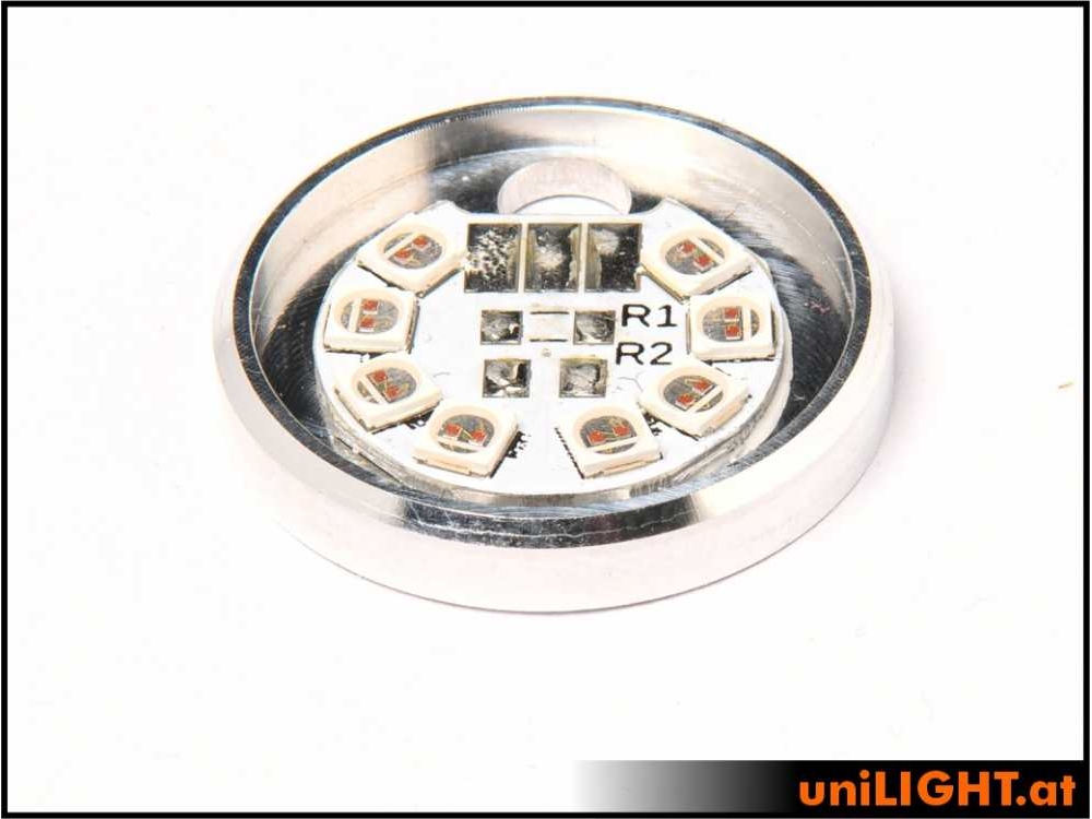 uniLIGHT 22mm ROUND Navigationslicht, 3.5Wx2, KURZ - weiss – Bild 4