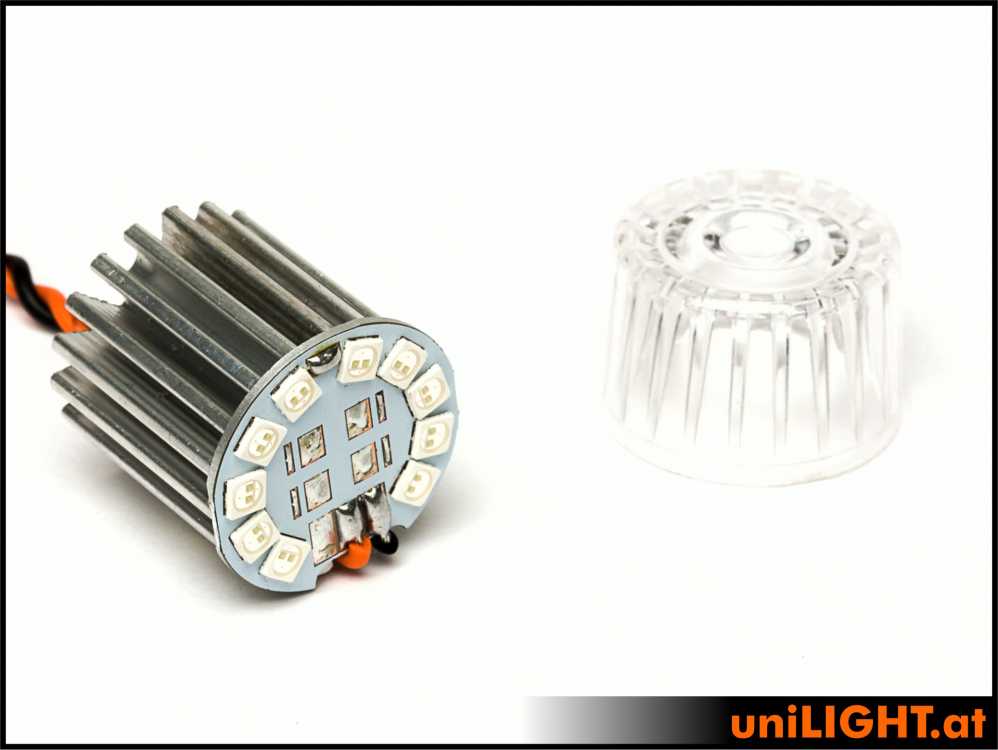 uniLIGHT 22mm ROUND Navigationslicht, 4Wx2, KURZ - grün – Bild 2