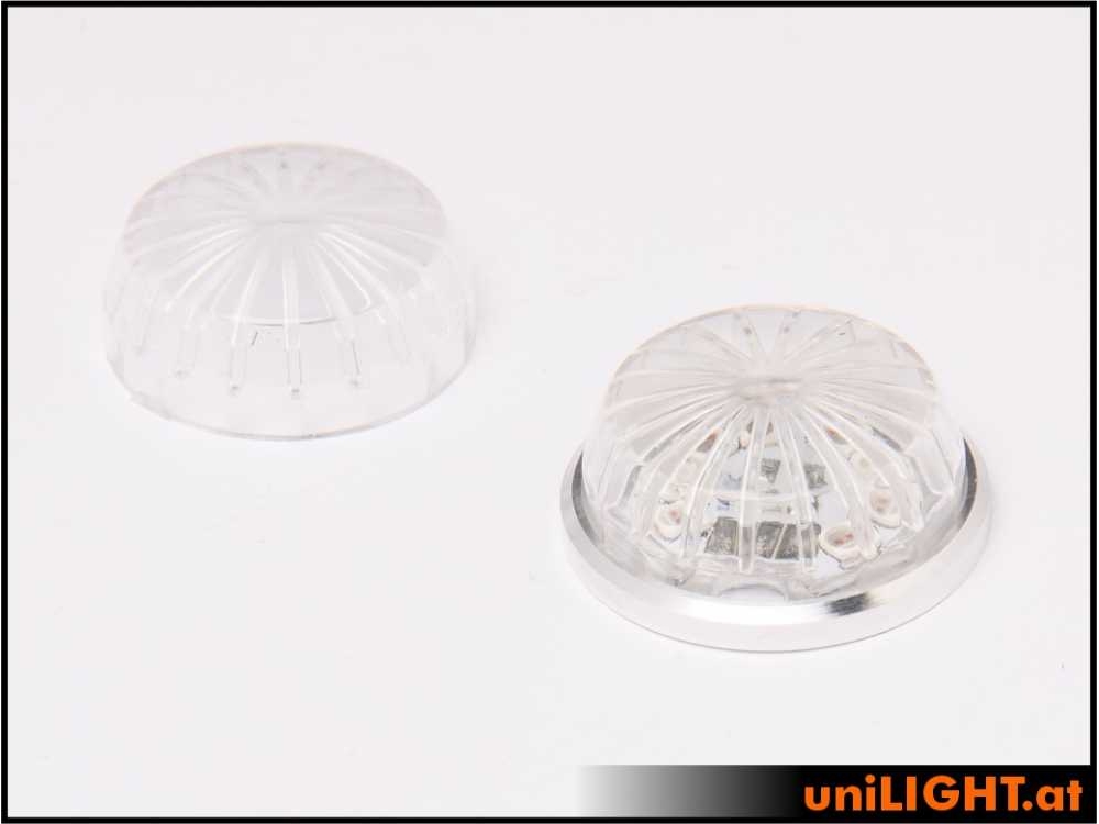 uniLIGHT 24mm ROUND Navigationslicht, 3.5Wx2, KURZ - weiss
