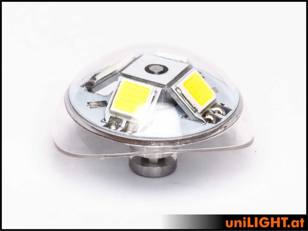 uniLIGHT 24mm HEMISPHERE Blitzlicht, 12V/3S, 24Wx3 - weiss – Bild 2
