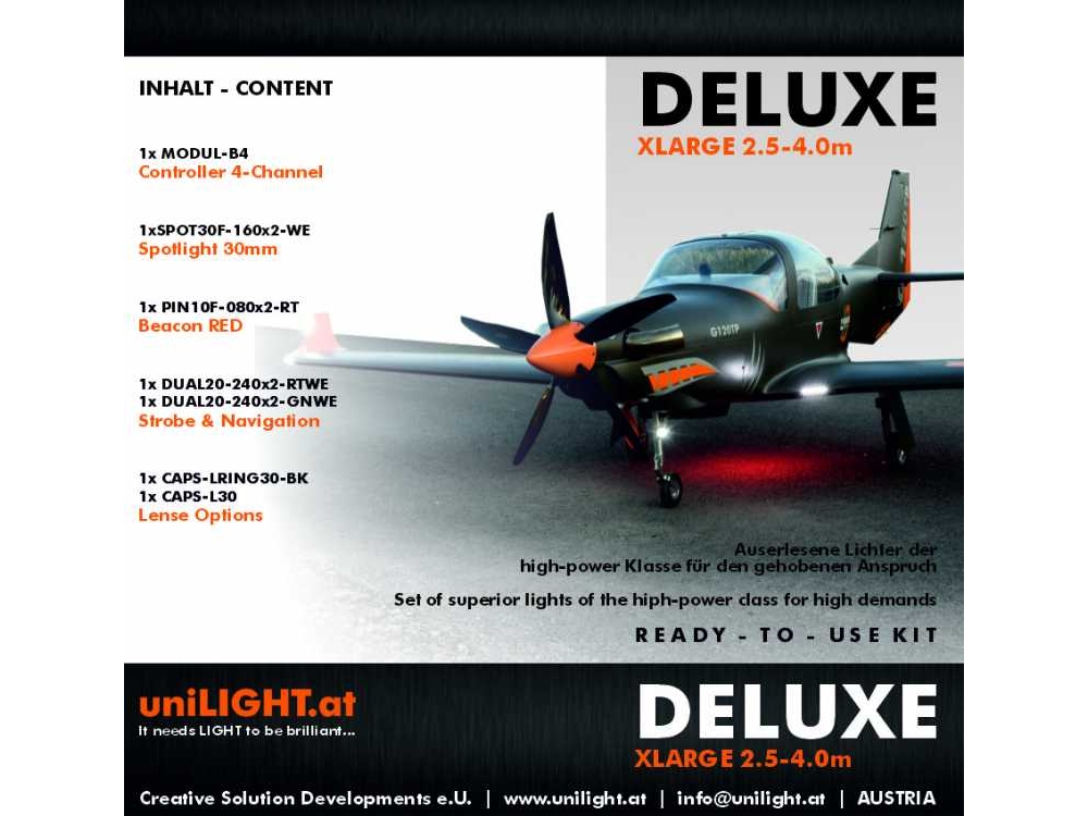 uniLIGHT DELUXE-XLarge Beleuchtungsset