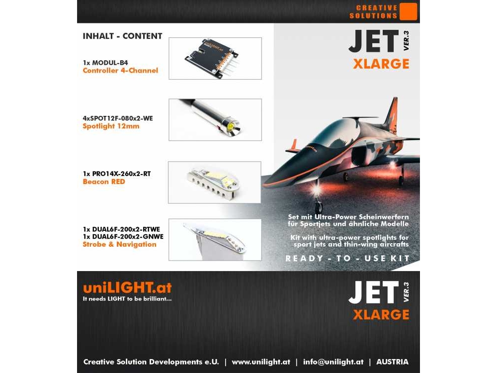 uniLIGHT JET-XLarge Beleuchtungsset, v3