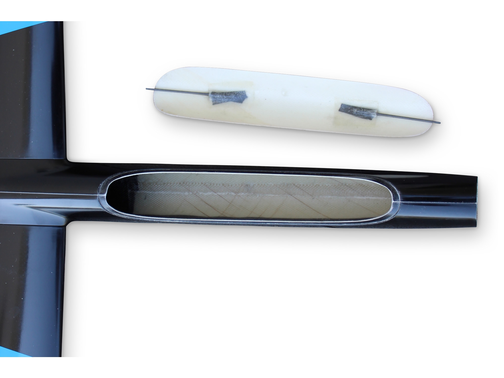 Shooter Hang-Segelflugzeug Spw 2800mm Voll CFK - blau gelb – Bild 5