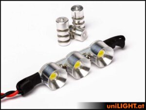 uniLIGHT 12mm Dreifach-Scheinwerfer, 3x2W - weiss