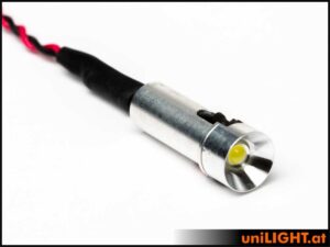 uniLIGHT 12mm Alu-Scheinwerfer, 4W - warmweiss