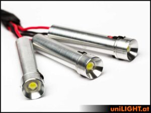 uniLIGHT 12mm Dreifach-Scheinwerfer, 3x8W, T-FUSE - warmweiss