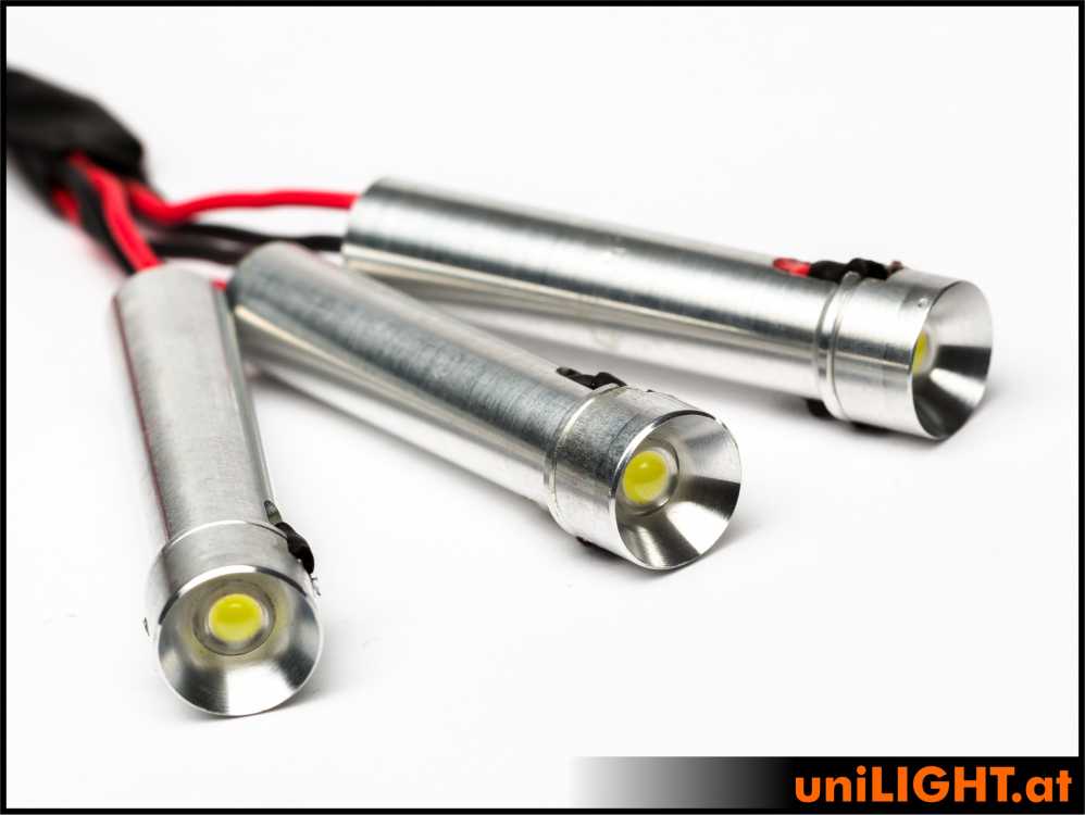 uniLIGHT 12mm Dreifach-Scheinwerfer, 3x8W, T-FUSE - weiss
