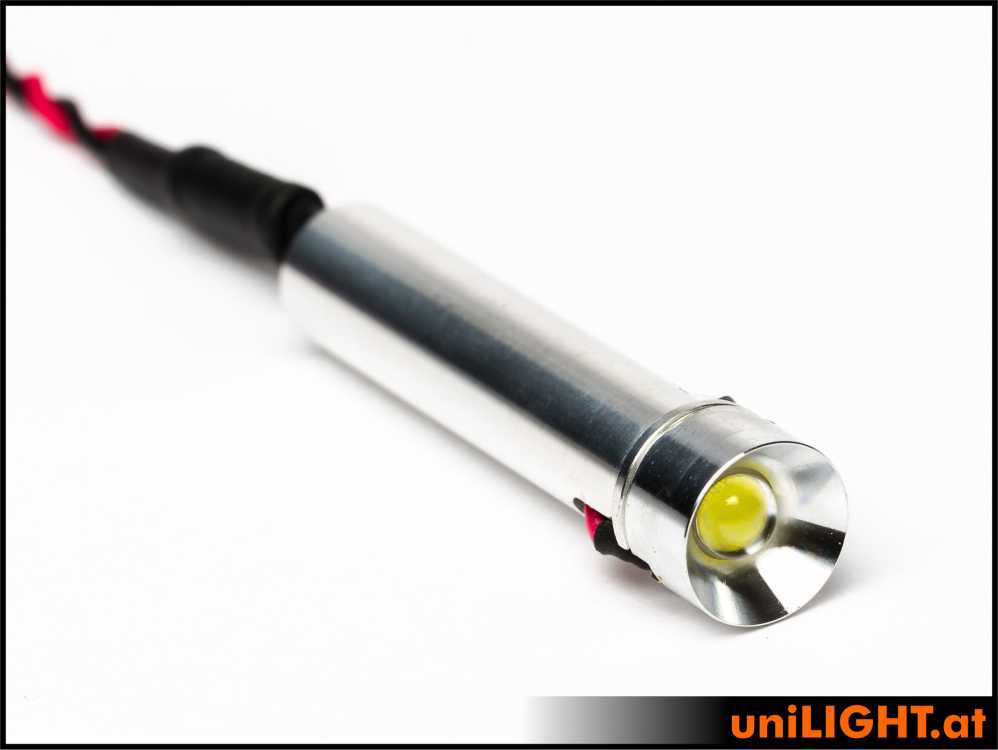 uniLIGHT 12mm Ultra-Power-Scheinwerfer, 8Wx2, T-FUSE - weiss
