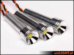 uniLIGHT 15mm Dreifach-Scheinwerfer, 3x8W, T-FUSE - weiss + Wärmeleitkleber