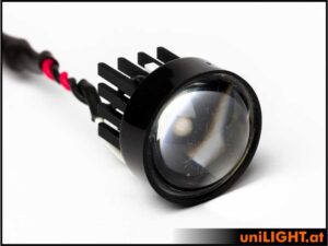 uniLIGHT 25mm ECO-Scheinwerfer, konvex 60°, 8W, T-FUSE - weiss