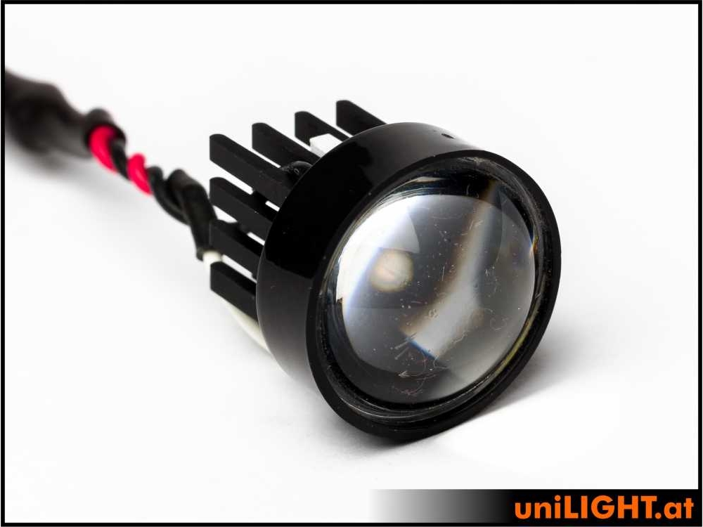uniLIGHT 25mm ECO-Scheinwerfer, konvex 60°, 8W, T-FUSE - weiss