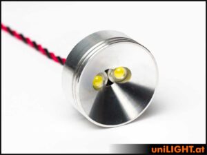 uniLIGHT 30mm Alu-Scheinwerfer, 4Wx2 - weiss