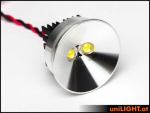 uniLIGHT 35mm Alu-Scheinwerfer, 8Wx2, T-FUSE - warmweiss