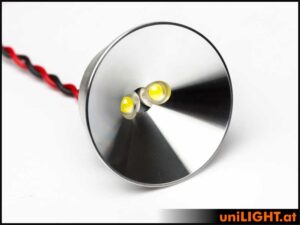 uniLIGHT 40mm Alu-Scheinwerfer, 4Wx2 - warmweiss
