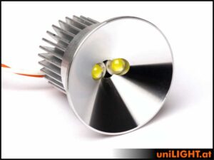 uniLIGHT 40mm Ultra-Power-Scheinwerfer, 16Wx2, T-FUSE - weiss