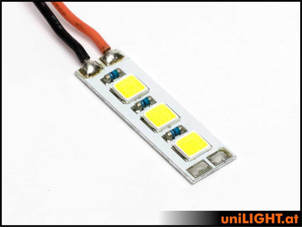 uniLIGHT 10mm Blitzlicht Modul, 18Wx3 - weiss + Wärmeleitkleber