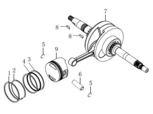 Halbmondkeil  / Scheibenfeder 4x14x25mm 0002700201 (8)