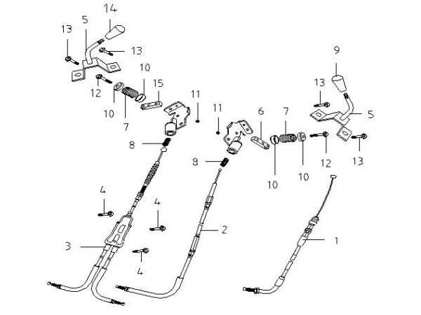 Handbrems-Kabel 357113040000 (3) zu XYST260