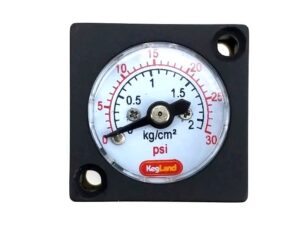 Kegland - Mini-Manometer 27mm x 27mm x 8mm - 0-30psi 0-2bar