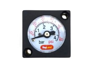 Kegland - Mini-Manometer 27mm x 27mm x 8mm - 0-60psi - 0-4.5bar