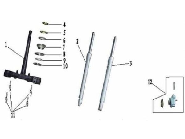 Lenkkopf-Lagerset 62115 (4-10) zu XY125-12