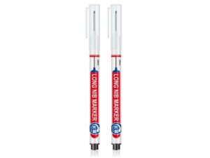 Bohrlochmarker - Permanent-Marker,  extra lange Spitze - schwarz - 2er-Set