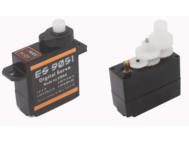 Emax Ultra Micro Servo ES9051, 4.1gr, 0.8kg Stellkraft, 8.34mm – Bild 4
