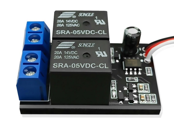RC Doppel-Relaismodul Switch / Schalter - bis 20A, 5V Steuerstrom