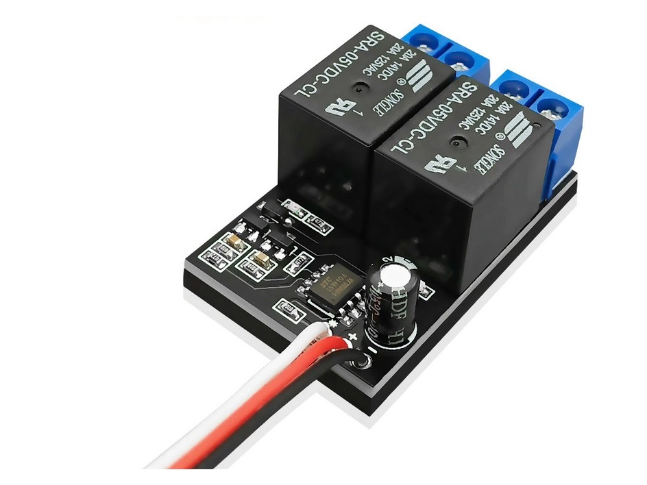 RC Doppel-Relaismodul Switch / Schalter - bis 20A, 5V Steuerstrom – Bild 2