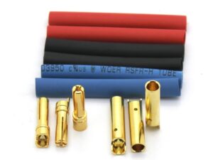 Leopard Goldkontakt Stecker Hochstrom, 4mm lang, 3 Paar