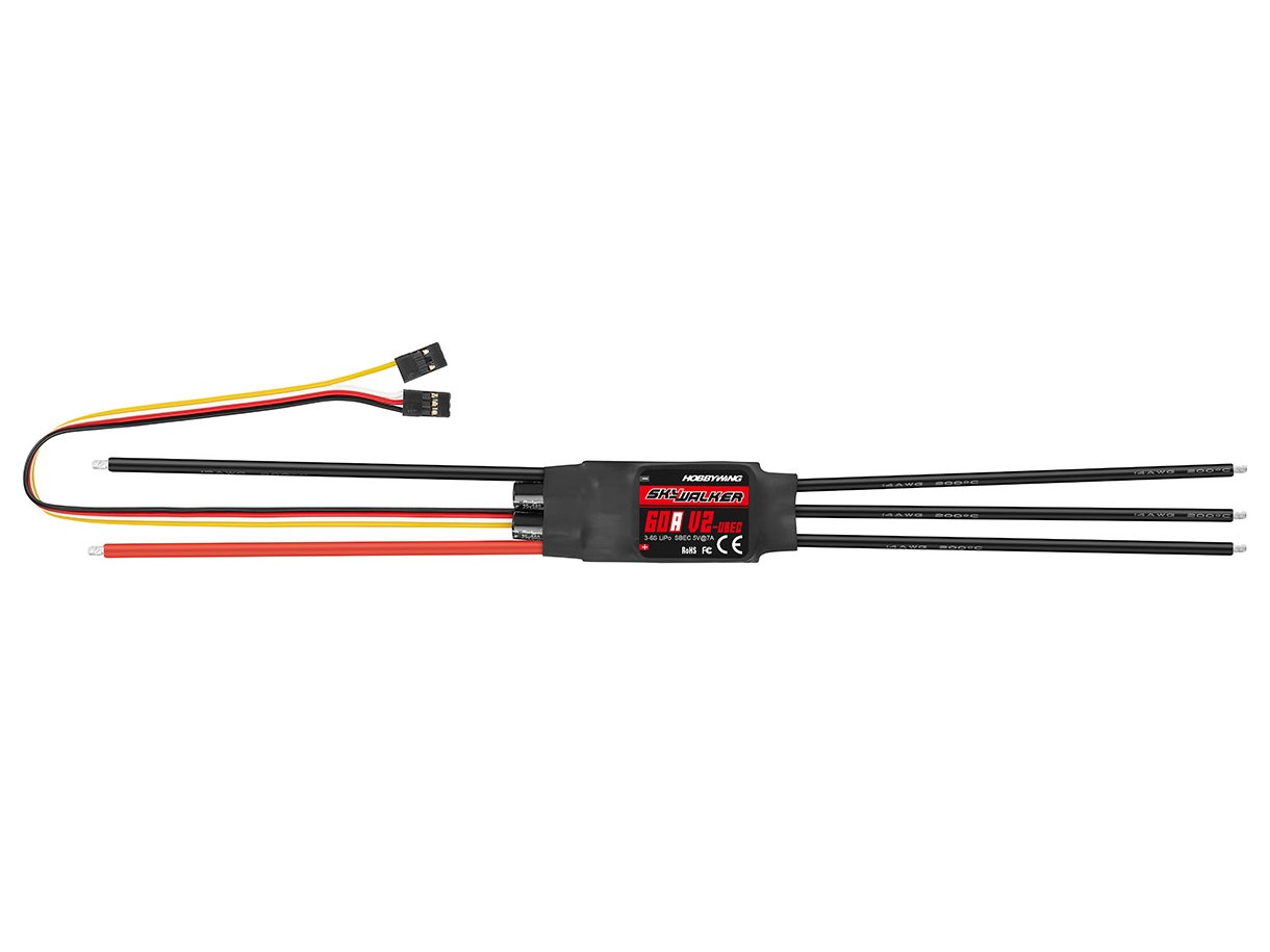 Hobbywing Skywalker V2 Regler 60A - 3-6S - mit BEC – Bild 2