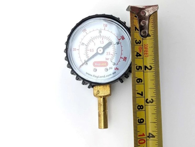 Kegland - 8mm Push-in-Manometer 0-40psi - duotight-kompatibel – Bild 2