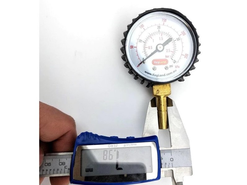 Kegland - 8mm Push-in-Manometer 0-40psi - duotight-kompatibel – Bild 3
